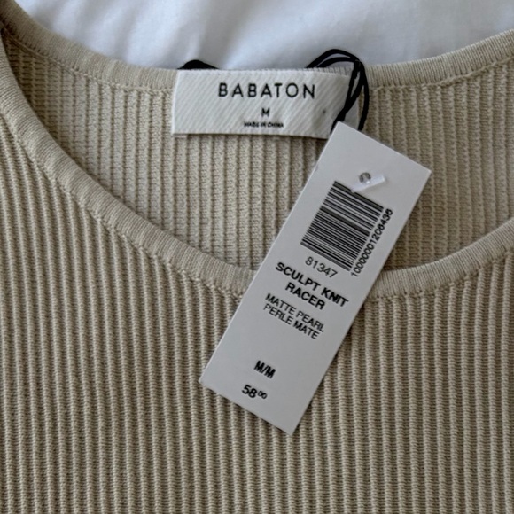 NWT Aritzia Babaton Sculpt Knit Crop Tank - Picture 3 of 3